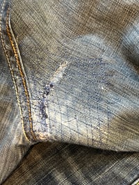 Image 11 of Men's Levi's 527 Jeans Vintage 2011, SZ 31 / 30 Boot cut 10'' rise , dark wash 100% cotton
