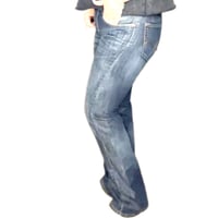 Image 3 of Men's Levi's 527 Jeans Vintage 2011, SZ 31 / 30 Boot cut 10'' rise , dark wash 100% cotton