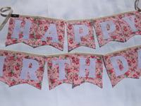 Image 7 of Happy Birthday - Wood Lane flowers - Pink (Made to order)