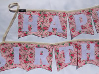 Image 9 of Happy Birthday - Wood Lane flowers - Pink (Made to order)