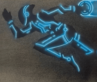 Image 1 of Tron themed painting (UV reactive)