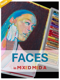 Image 1 of (NEW) FACES in mixed media - 4 week online drawing course 