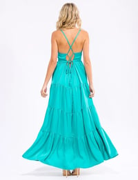 Image 1 of Colored Cyan Dress