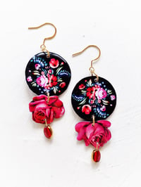 Image 1 of ‘spanish bouquet’ – gold dangle earrings