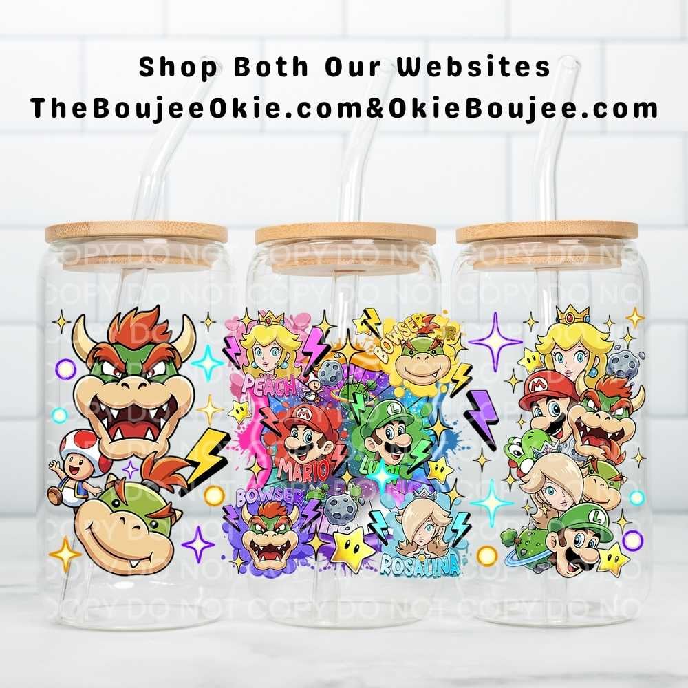 Image of Mario Galaxy Characters Uv Dtf Wrap Double Sided W0886
