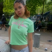 Image 2 of SIREN Tee - Mint & Pink Sparkle 💚💖