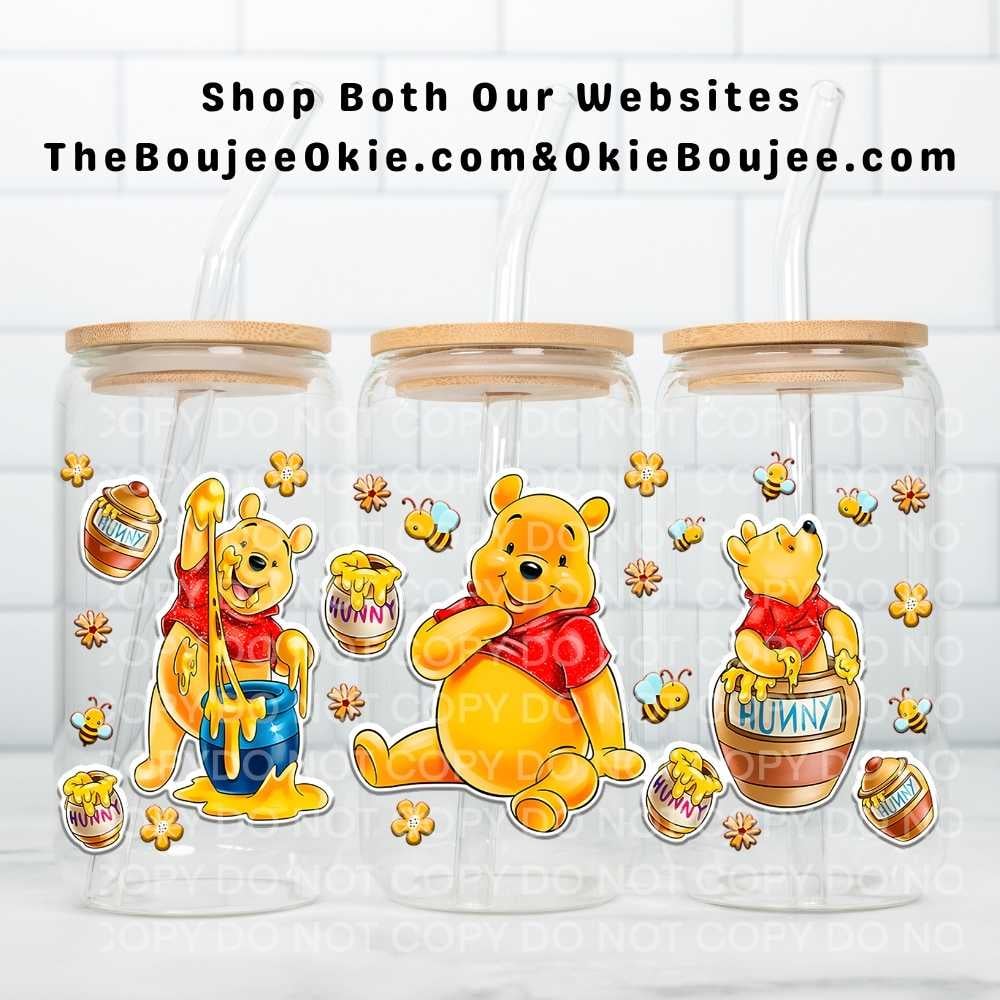 Image of Winnie Pooh Hunny Uv Dtf Wrap Double Sided W0913