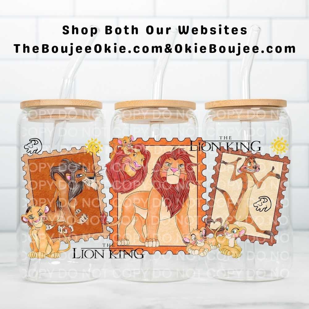 Image of Lion King Stamps Uv Dtf Wrap Double Sided W0916