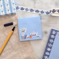 Image 2 of Blue and White 3x3 Sticky Note Pad
