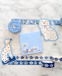 Image 4 of Blue and White 3x3 Sticky Note Pad