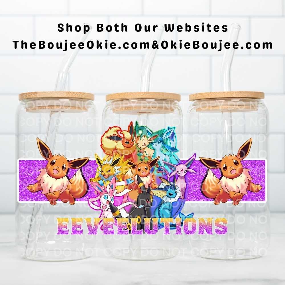 Image of Pokemon Eeveelutions Uv Dtf Wrap Double Sided W0929