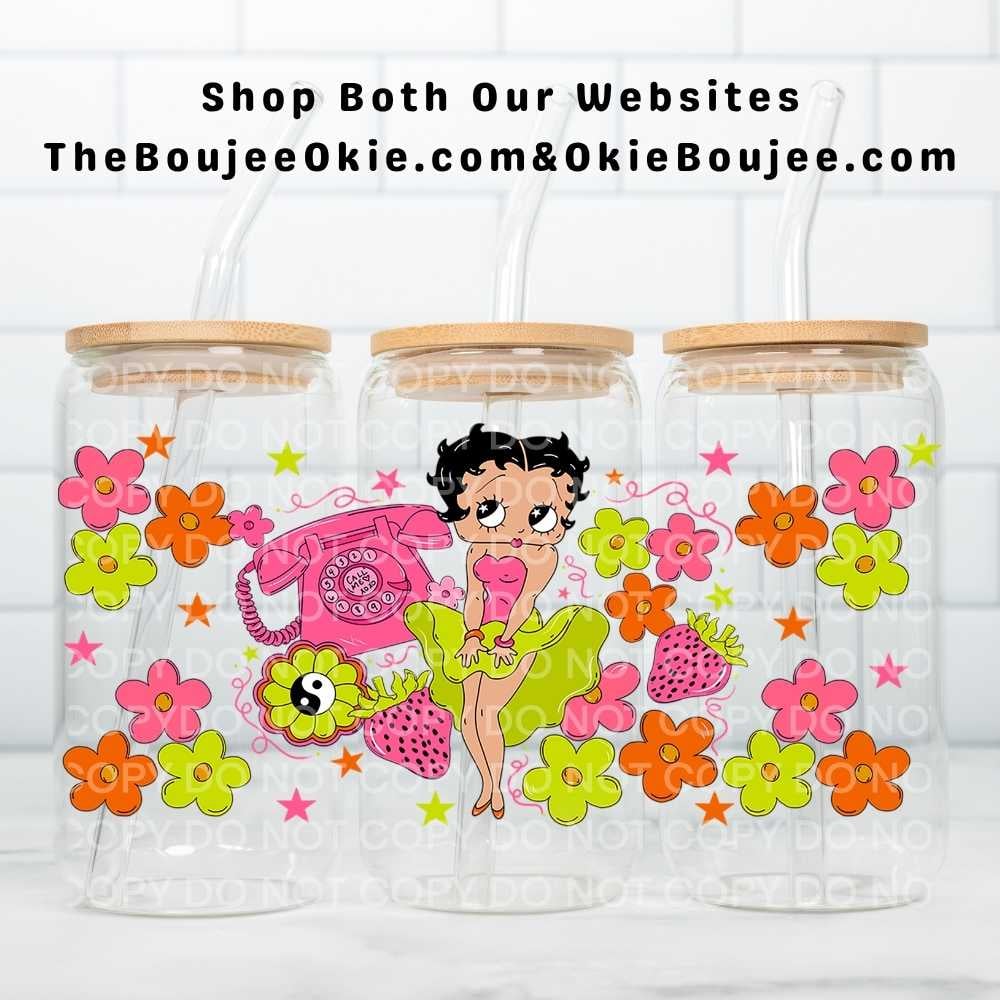 Image of Betty Boop Uv Dtf Wrap Double Sided W0936