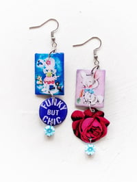 Image 1 of ‘funky but chic’ – silver dangle earrings