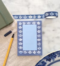 Image 2 of Blue & White Teapots Notepad