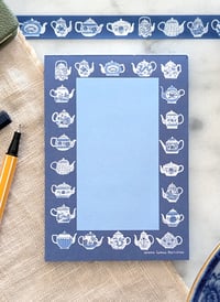 Image 3 of Blue & White Teapots Notepad