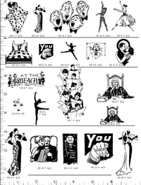 Image 1 of Ballet Dancers/Romantic Couple Rubber Stamps P65