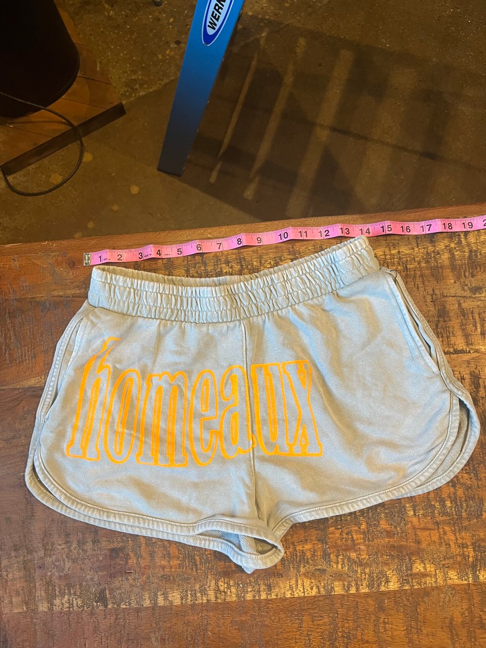 L GREY AERIE "HOMEAUX" SHORTS TANG INK