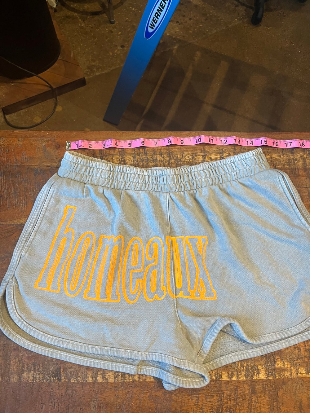 XL GREY AERIE "HOMEAUX" SHORTS TANG INK