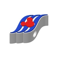 Digital 3MF File Disney Cruise Logo Straw Topper