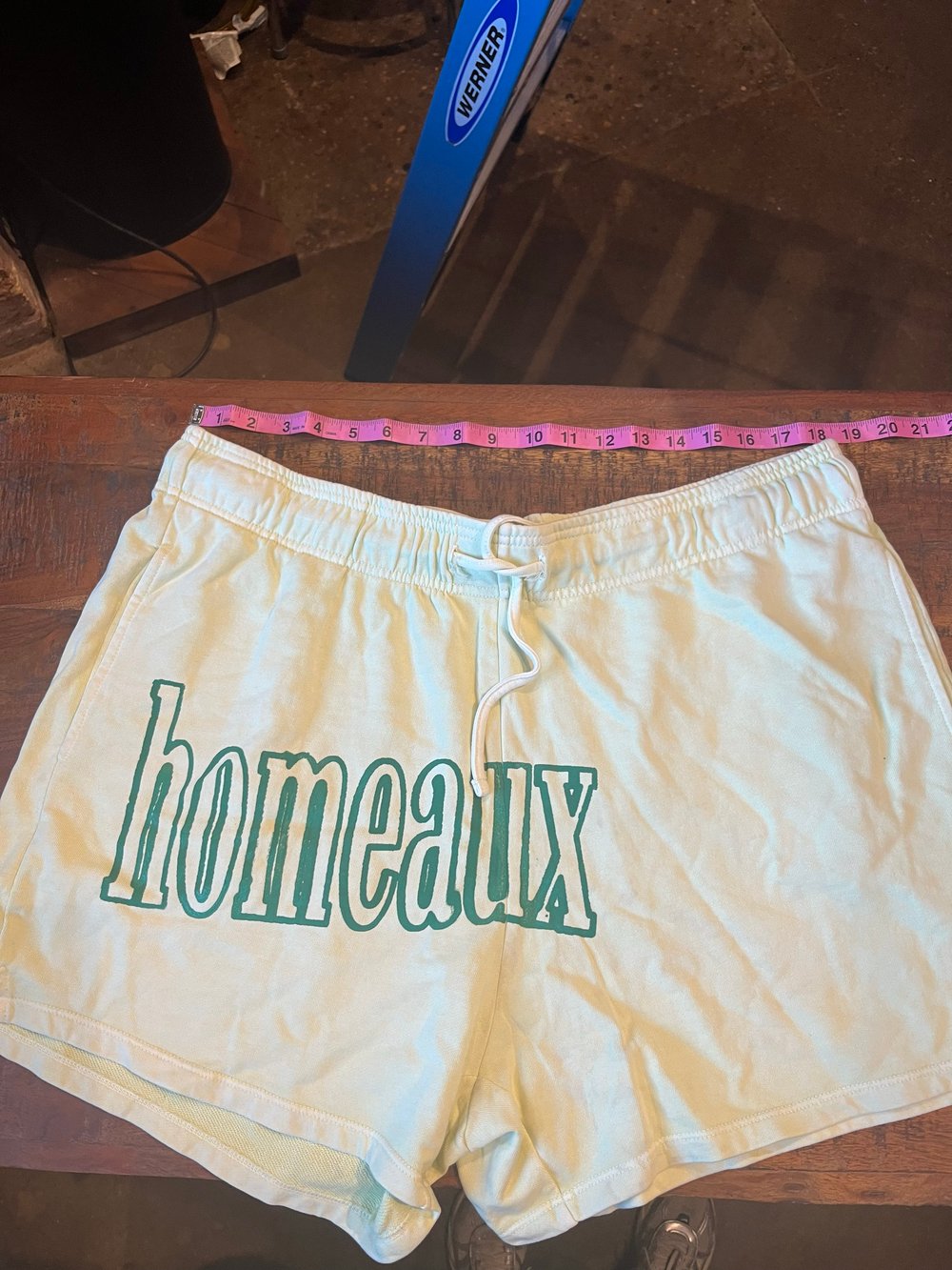XL LIME GREEN "HOMEAUX" COZY SHORTS 