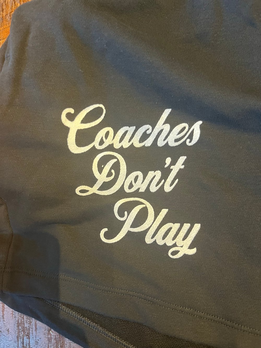 1X BLACK ADIDAS SHORTS "COACHES DON'T PLAY"