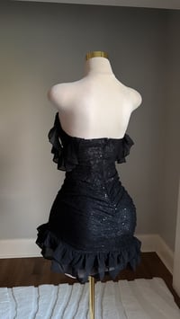 Image 4 of Daphne lace mini dress (black)