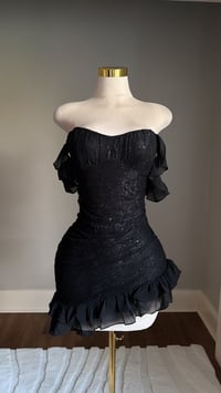 Image 2 of Daphne lace mini dress (black)