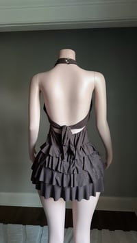 Image 5 of Aliyah glitter romper dress (brown)