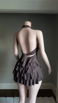 Image 4 of Aliyah glitter romper dress (brown)