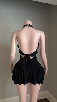Image 5 of Aliyah glitter romper dress (black)