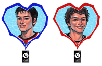 Hockey kissing charms