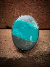 Image 3 of WL&A Handmade Old Style Heavy Ingot Gem Grade Pilot Mtn Ribbon Lane Splitter Ring - Size 9