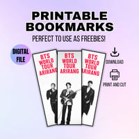 Image 1 of Printable BTS Bookmarks - Instant Digital Download