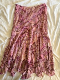 Image 1 of Vintage Y2K floral and paisley mermaid hem maxi skirt 