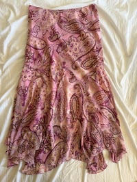 Image 2 of Vintage Y2K floral and paisley mermaid hem maxi skirt 