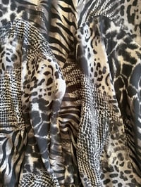 Image 6 of Vintage Y2K cheetah and zebra print mermaid hem skirt 