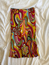 Image 2 of Vintage Y2K floral psychedelic midi skirt 