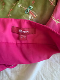 Image 3 of Vintage Y2K pink and green ombre embroidery sequin  silk cami 