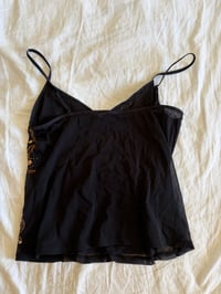 Image 2 of Vintage Y2K black embroidered and sequin cami 