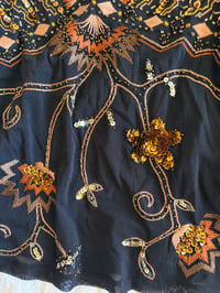 Image 4 of Vintage Y2K black embroidered and sequin cami 