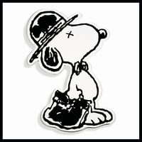 KAWS - Snoopy, Black and White, Square Fine Art Giclee Print, Poster