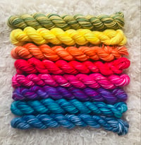 Image 1 of Hand Dyed 8ply Merino Wool Rainbow Selection 