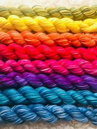 Image 2 of Hand Dyed 8ply Merino Wool Rainbow Selection 