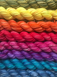 Image 5 of Hand Dyed 8ply Merino Wool Rainbow Selection 
