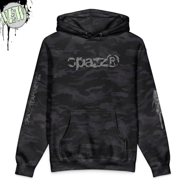 SPAZZ® BLACK CAMO TOXIC HOODIE