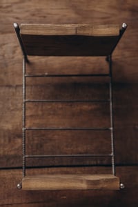 Image 8 of Unique Metal Bed with Antique Wood