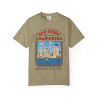 Image 1 of San Diego California Vintage Skyline T-Shirt — "America's Finest City" Beach Tee
