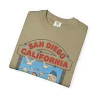 Image 3 of San Diego California Vintage Skyline T-Shirt — "America's Finest City" Beach Tee