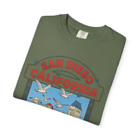 Image 9 of San Diego California Vintage Skyline T-Shirt — "America's Finest City" Beach Tee