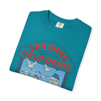 Image 12 of San Diego California Vintage Skyline T-Shirt — "America's Finest City" Beach Tee